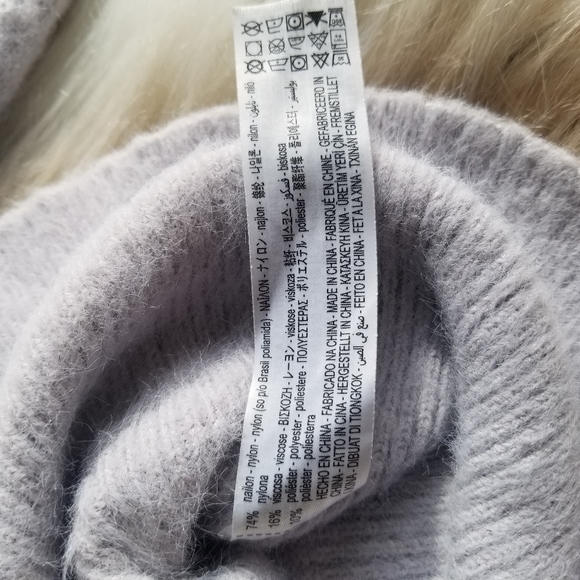 Zara Puffer Ballon Sleeve Knit soft Sweater Top Lilac Size Small - Picture 8 of 9